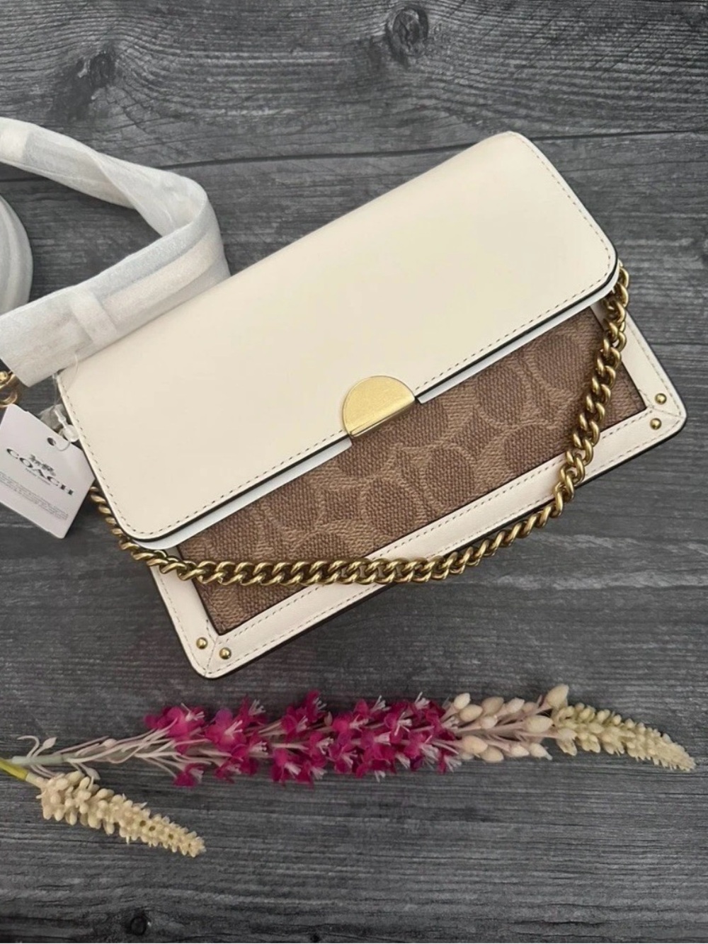 Coach Dreamer Convertible Crossbody In Colorblock Signature Canvas Chalk Multi